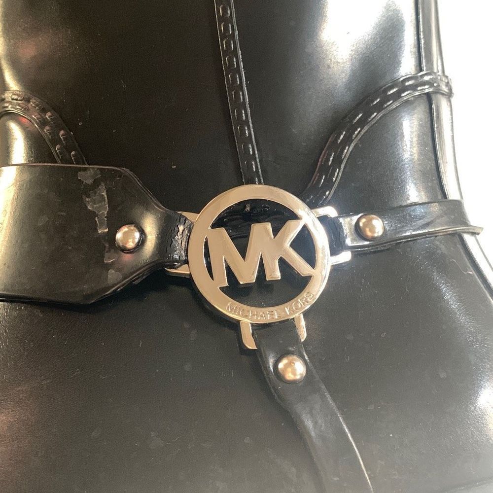 MICHAEL KORS Fulton Harness Rubber Black Boots - Picture 8 of 8